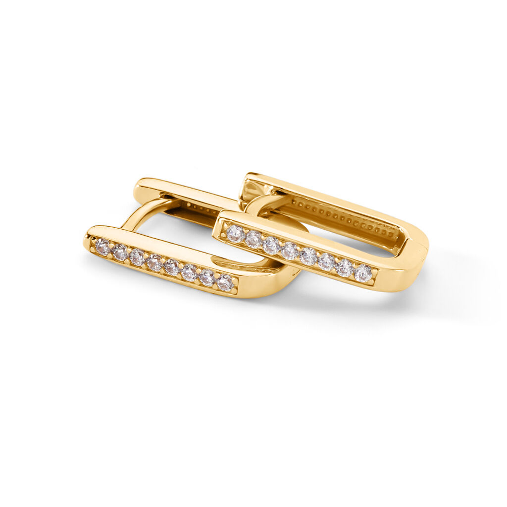 Damen Creolen Gold 375 Rund Weiß - Sommerschmuck Damen | OROVIVO