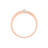 ILVIA Damen Ring Rosegold 375 (9 Karat) Diamant Wei&szlig; 0,01 ct Knoten