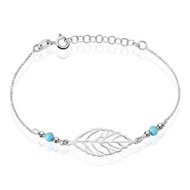 Damenarmband Silber 925 Türkis Blatt - Armbänder Damen | OROVIVO