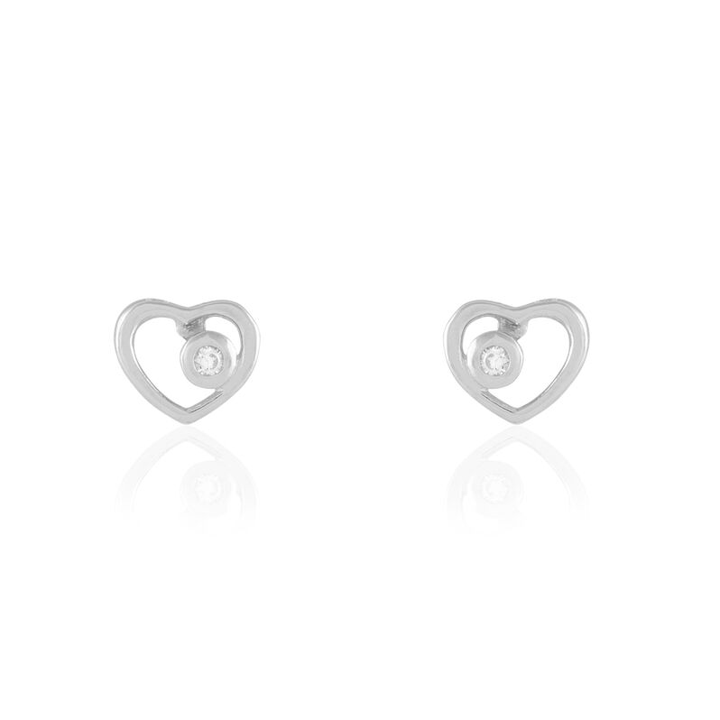 Damen Ohrstecker Silber 925 Zirkonia Herz Ashley Herz 1  - Ohrstecker Damen | OROVIVO