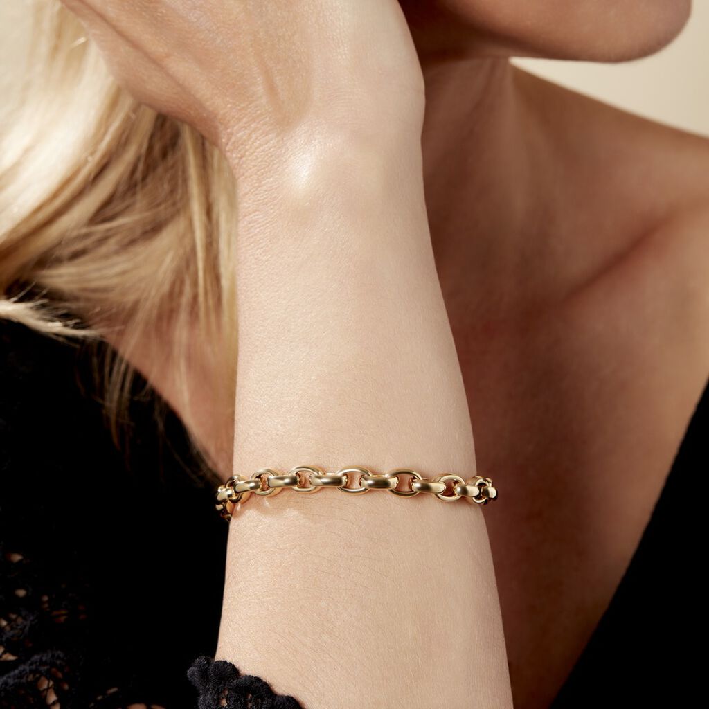Bracelet Jodie Maille Jaseron Godronne Or Jaune - Spannringe Damen | OROVIVO