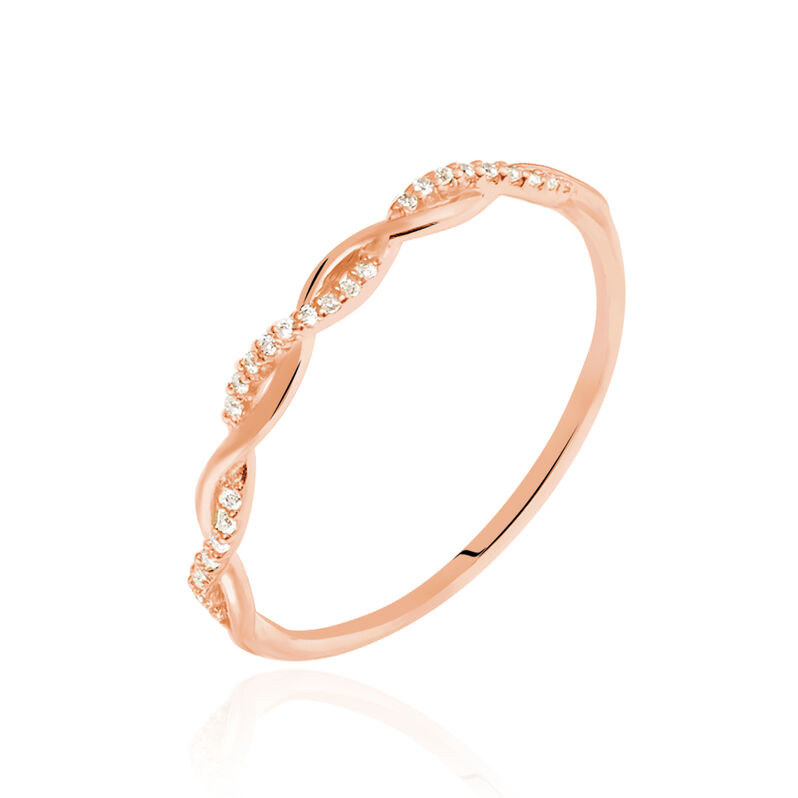 Bague Or Rose Carolyne Forme Vague - Spannringe Damen | OROVIVO