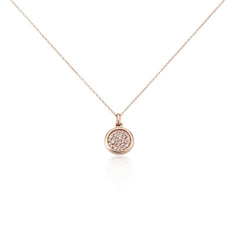Damen Halskette Silber 925 Rosé Vergoldet Kreis - Halsketten Damen | OROVIVO
