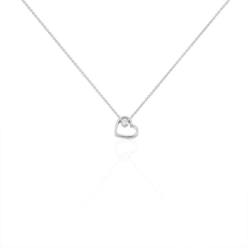 Collier Argent Devona Cœur Oxyde De Zirconium - Spannringe Damen | OROVIVO