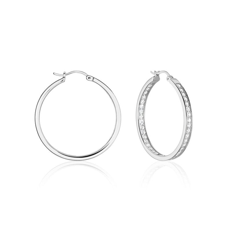 Créoles Django Argent Weiss Oxyde De Zirconium - Spannringe Damen | OROVIVO