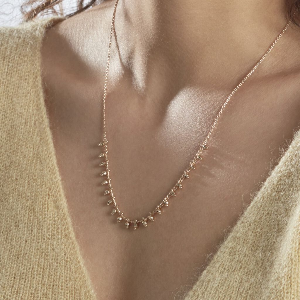Collier Plaque Or Neria Pampilles Boules - Spannringe Damen | OROVIVO