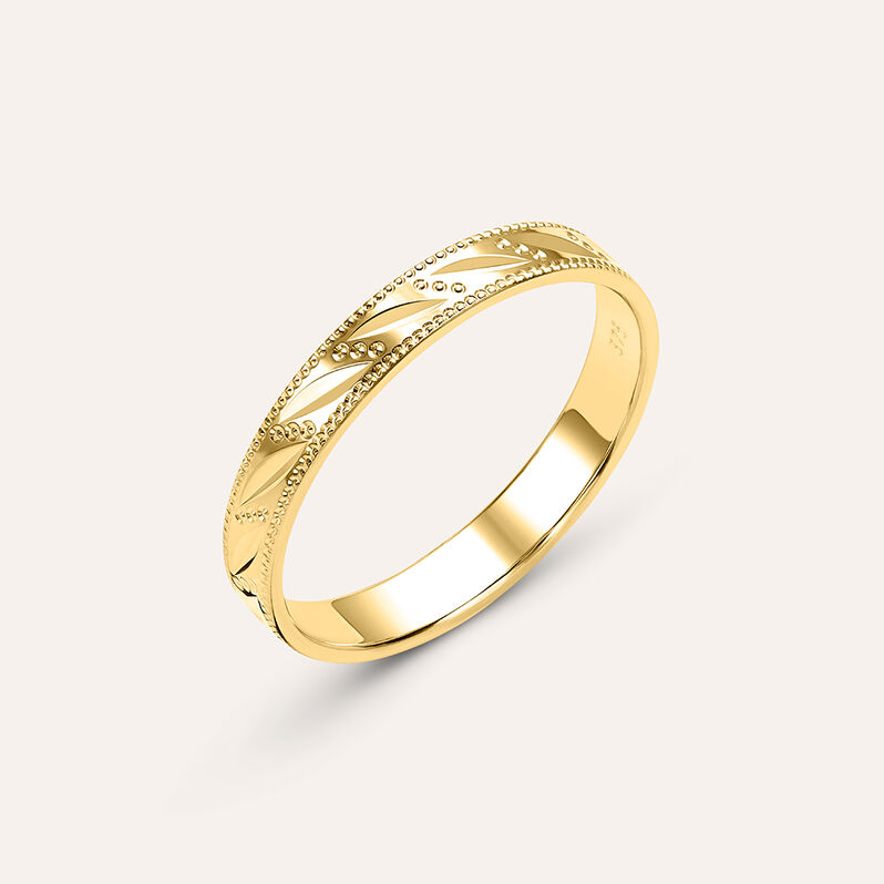 Fede Classica Diamantata 3 mm Oro Giallo - Spannringe Damen | OROVIVO