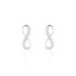 INFI INFINITY 1 Damen Ohrstecker Silber 925 Zirkonia Wei&szlig; Unendlichkeit
