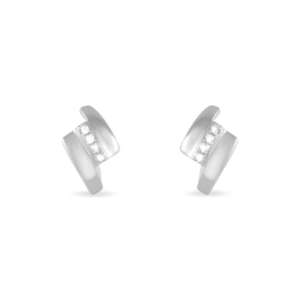 Damen Ohrstecker Weißgold 375 Diamant 0,04ct Dolene  - Ohrstecker Damen | OROVIVO