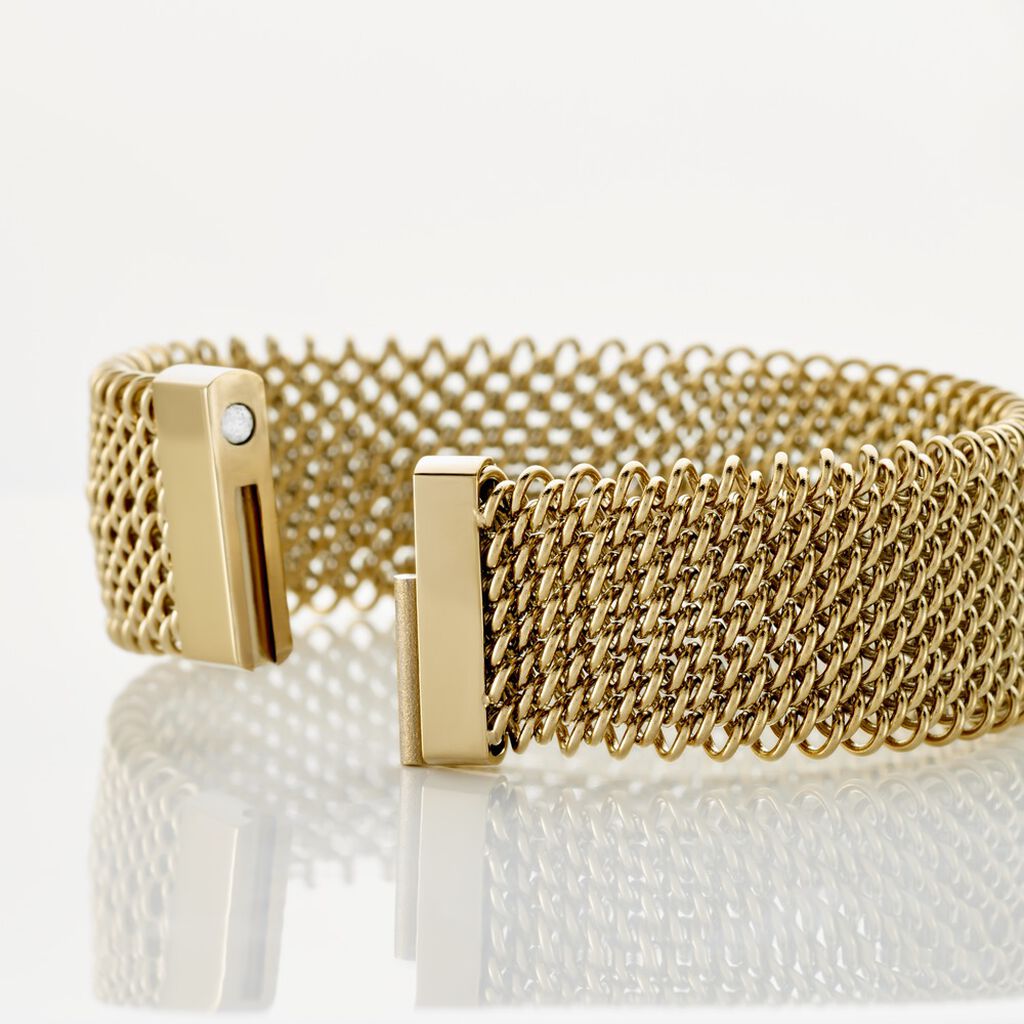 Damen Armreif / Armspange Edelstahl vergoldet