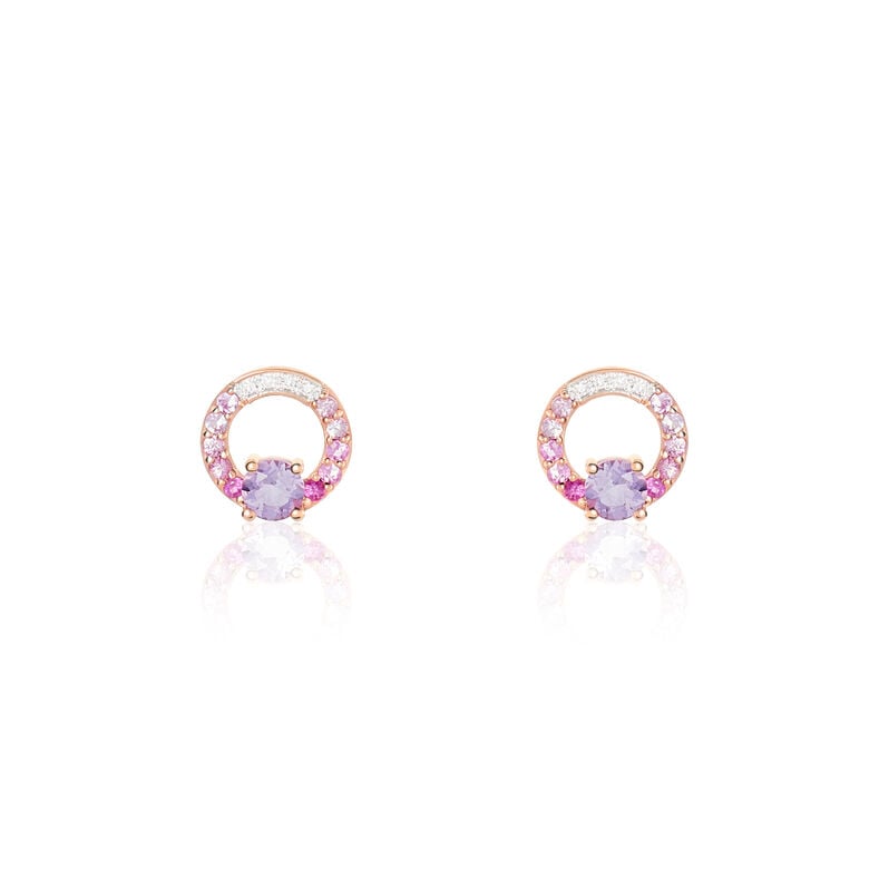 Boucles D'oreilles Or Rose Tie And Dye - Spannringe Damen | OROVIVO