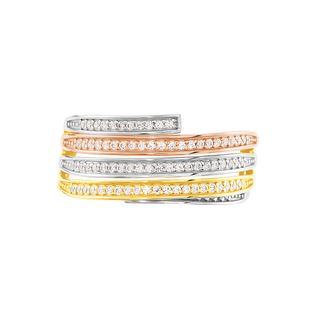Bague Or Tricolore Ramia5 Rangs Semi - Spannringe Damen | OROVIVO