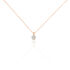 MERULA Damen Collier Rosegold 375 (9 Karat) Diamant Wei&szlig; 0,16 ct