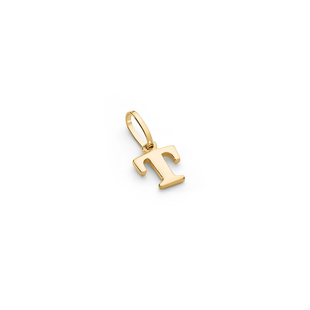 ALPHABET Unisex Anh&auml;nger Gold 375 (9 Karat) Buchstabe T