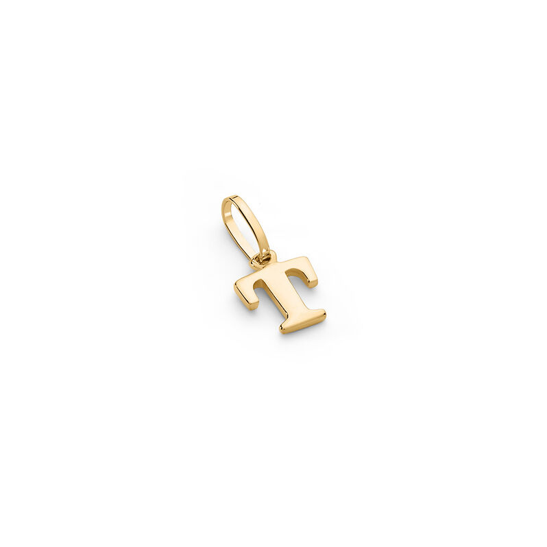 ALPHABET Unisex Anh&auml;nger Gold 375 (9 Karat) Buchstabe T - Schmuckanh&auml;nger Unisex | OROVIVO