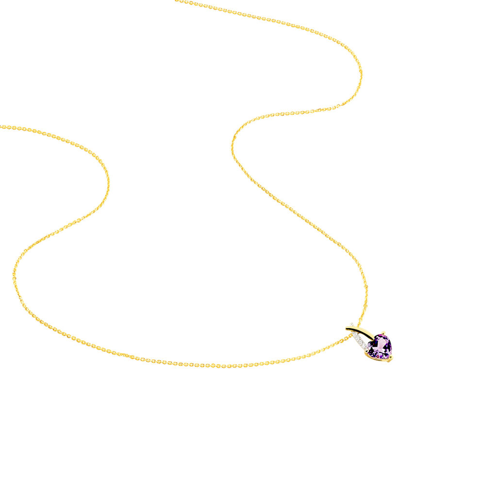 Collier Bertille Or Jaune Et Amethystes - Spannringe Damen | OROVIVO