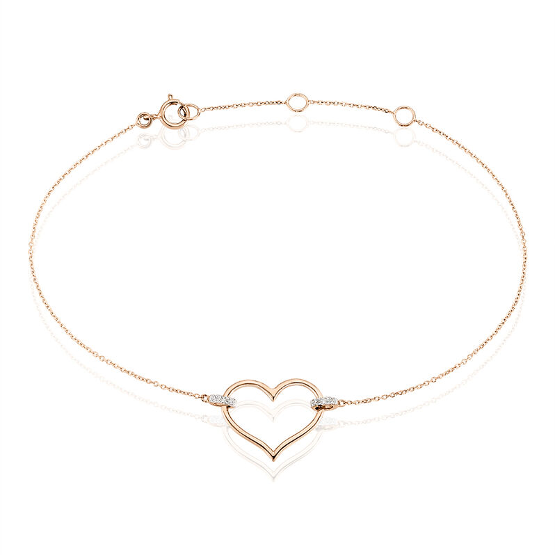Bracelet Or Rose Laila Coeur - Spannringe Damen | OROVIVO
