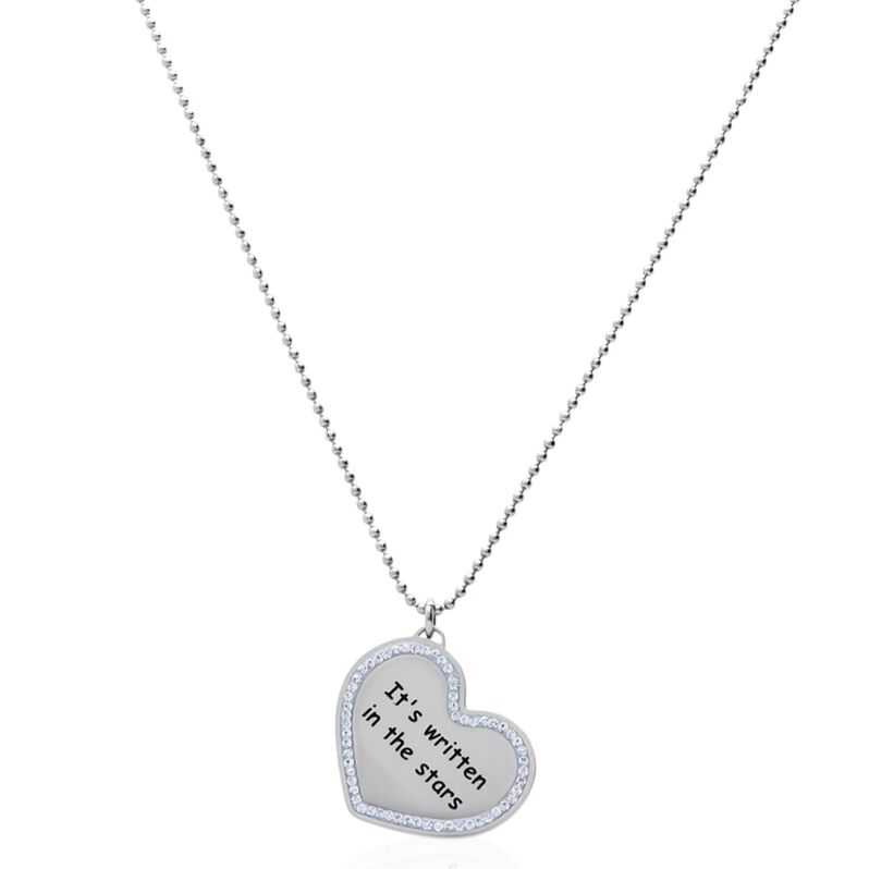 Collana con ciondolo in acciaio e strass It's written in the stars - Spannringe Damen | OROVIVO