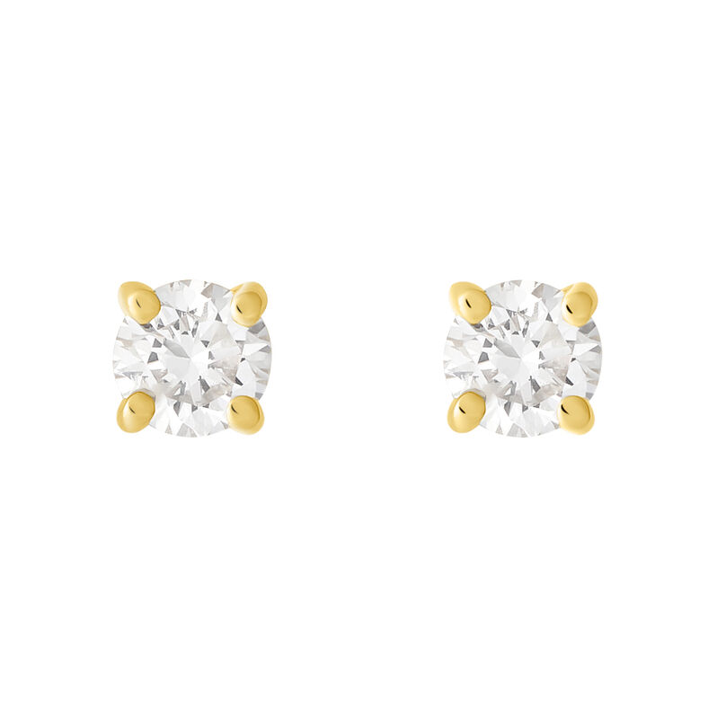 Orecchini Lobo Punto Luce Grace Oro Giallo Diamante - Spannringe Damen | OROVIVO