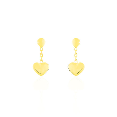 Kinder Ohrstecker Lang Gold 375 Herz - Ohrringe Kinder | OROVIVO