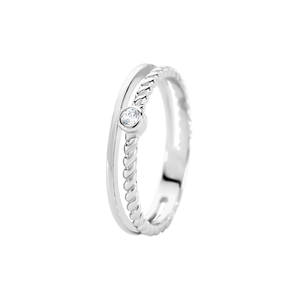 IRINA Damen Ring Silber 925 Zirkonia Wei&szlig;