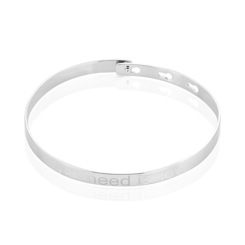 Bracelet Jonc Gravita Argent Blanc - Spannringe Damen | OROVIVO