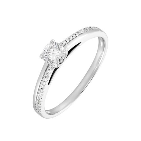 Damenring Weißgold 375 Diamanten 0,32ct Alexandra - Verlobungsringe Damen | OROVIVO