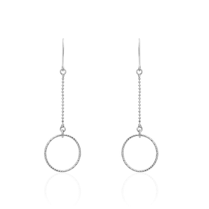 Boucles D'oreilles Pendantes Kaylee Argent Blanc - Spannringe Damen | OROVIVO