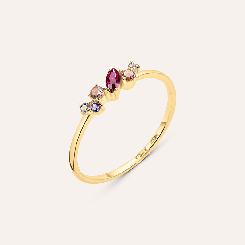 Anello Fantasia Claire Oro Giallo Cubic Zirconia - Spannringe Damen | OROVIVO