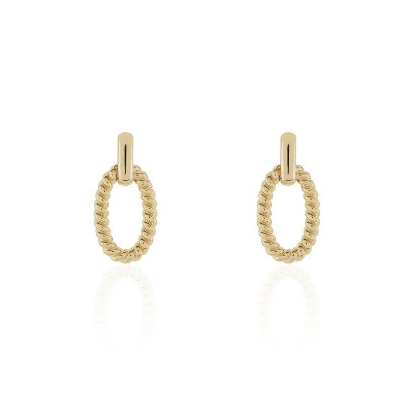 Damen Ohrstecker Lang Messing Gold plattiert - Ohrstecker Damen | OROVIVO