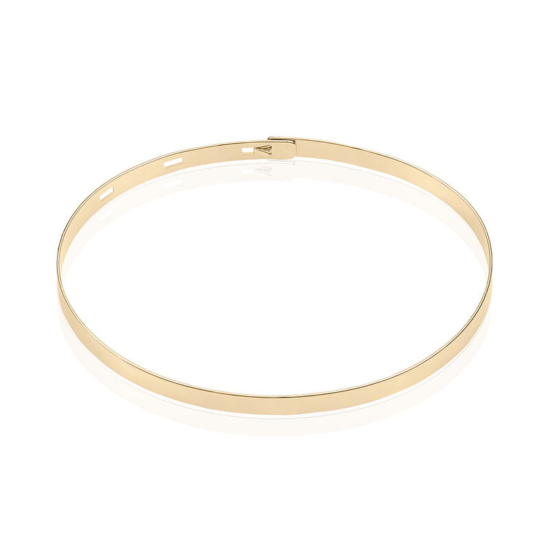 Bracelet Jonc Beria Plaque Or Jaune - Spannringe Damen | OROVIVO