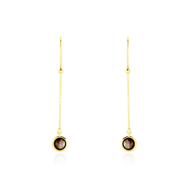 Boucles D'oreilles Pendantes Arenale Or Jaune Quartz - Spannringe Damen | OROVIVO