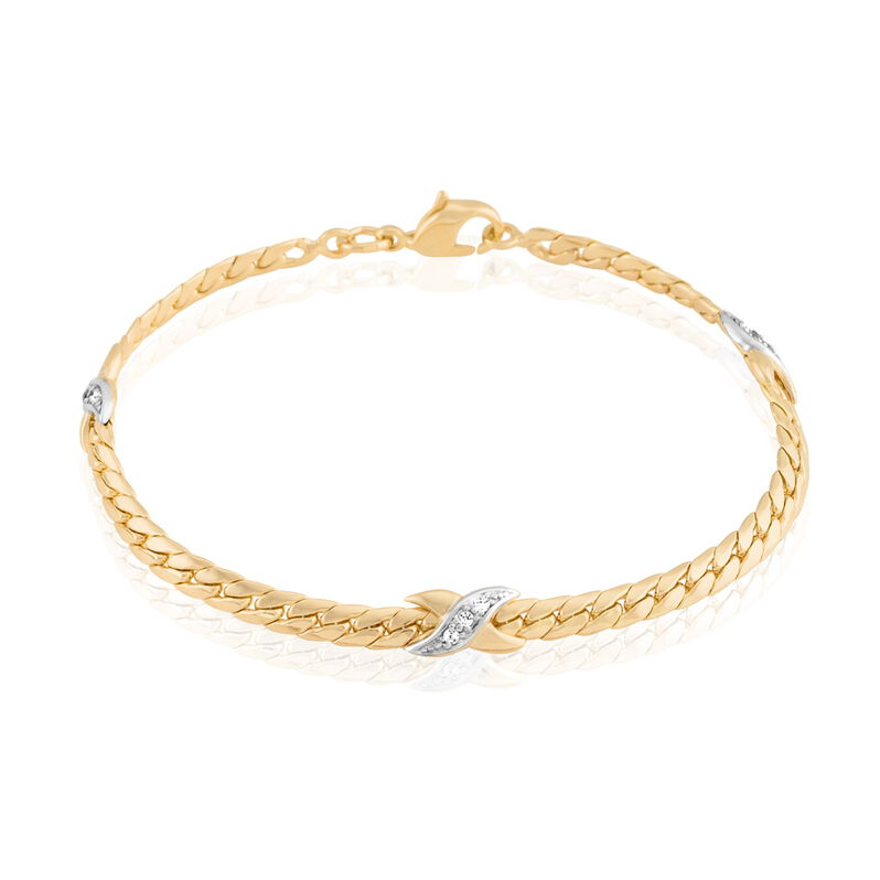 Bracciale Catena Golden Dream Placcato Oro Giallo Cubic Zirconia - Spannringe Damen | OROVIVO