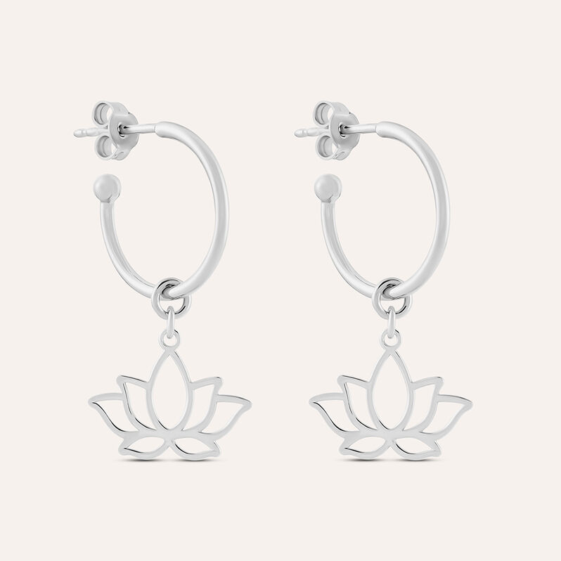 Orecchini A Cerchio Silver Collection Argento Rodiato - Spannringe Damen | OROVIVO