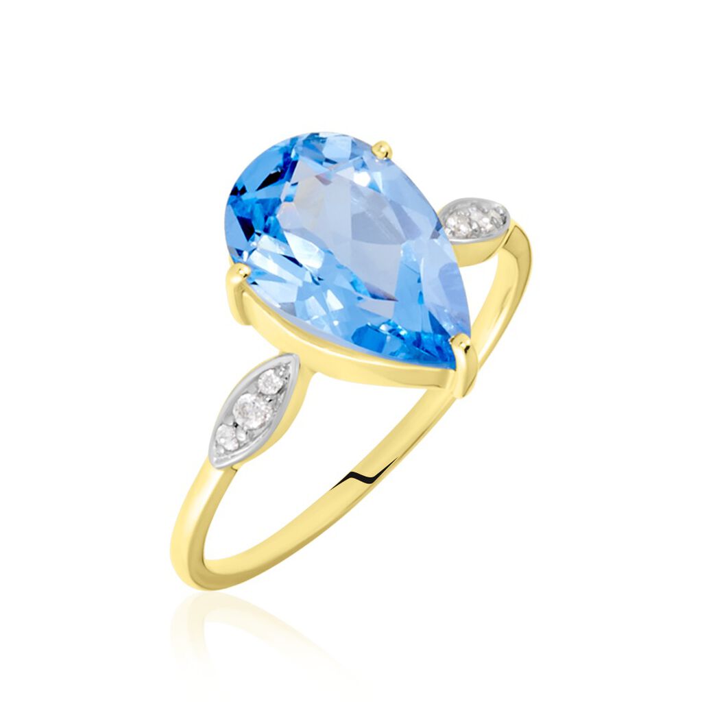 Damen Ring Silber vergoldet 925 Andere Steine Blau Evitta  - Solitärringe Damen | OROVIVO