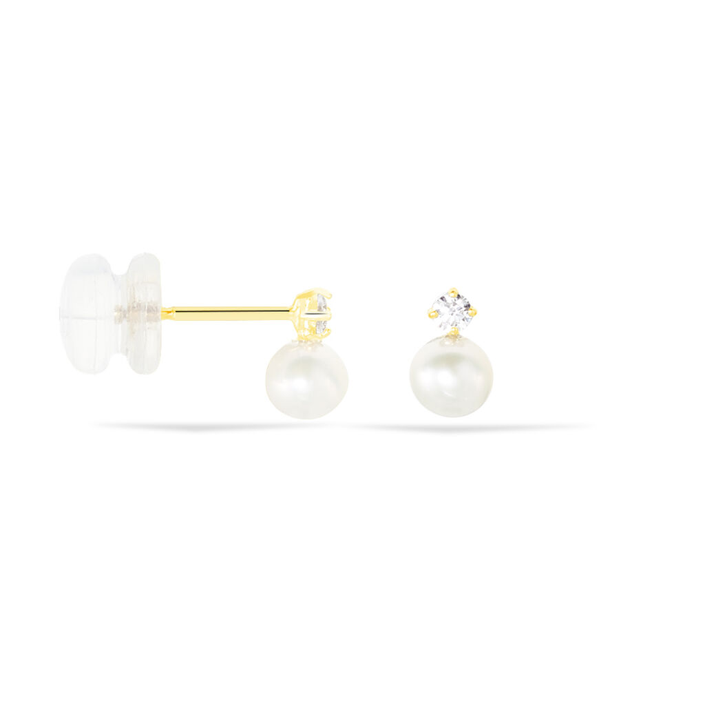 Damen Ohrstecker Gold 375 Zuchtperle Perlmutt Eolande Perle 1  - Ohrstecker Damen | OROVIVO