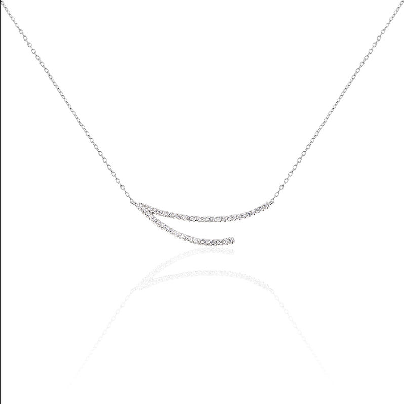 Collier Linola Argent Blanc Oxyde De Zirconium - Spannringe Damen | OROVIVO