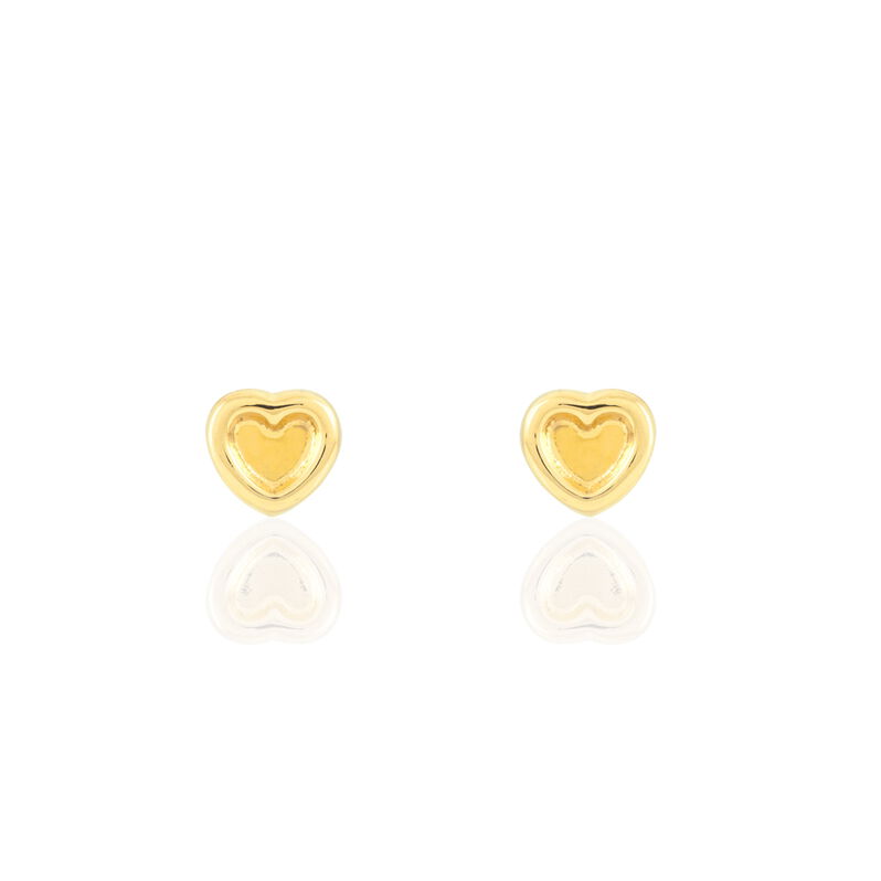 Boucles D'oreilles Puces Anne-maudae Coeurs Or Jaune - Spannringe Damen | OROVIVO