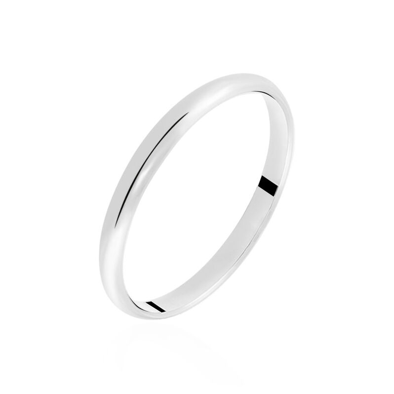Alliance Meredithe Demi Jonc Classique Platine Blanc - Spannringe Familie | OROVIVO