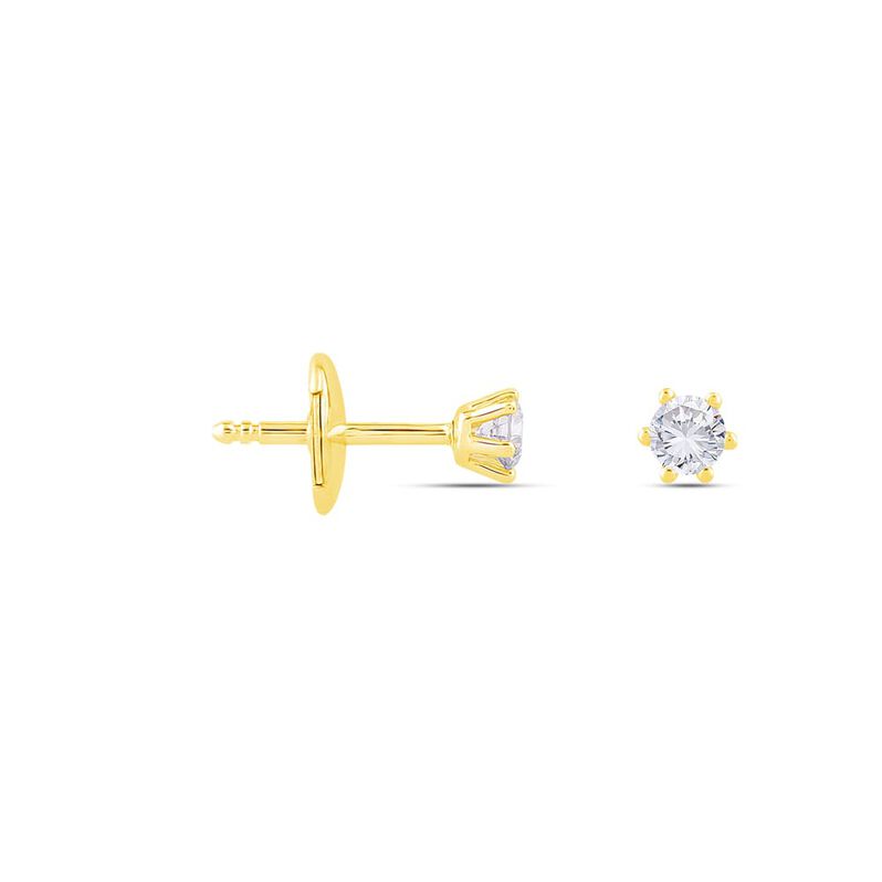 Sonate Damen Ohrstecker Gold 750 (18 Karat) Synthetischer Diamant Wei&szlig; 0,31 ct - Ohrstecker Damen | OROVIVO