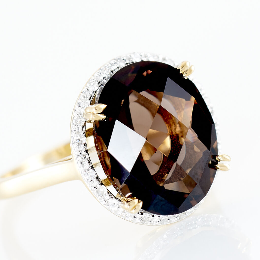 Bague Or Jaune Anna Quartz Et Oxydes - Spannringe Damen | OROVIVO