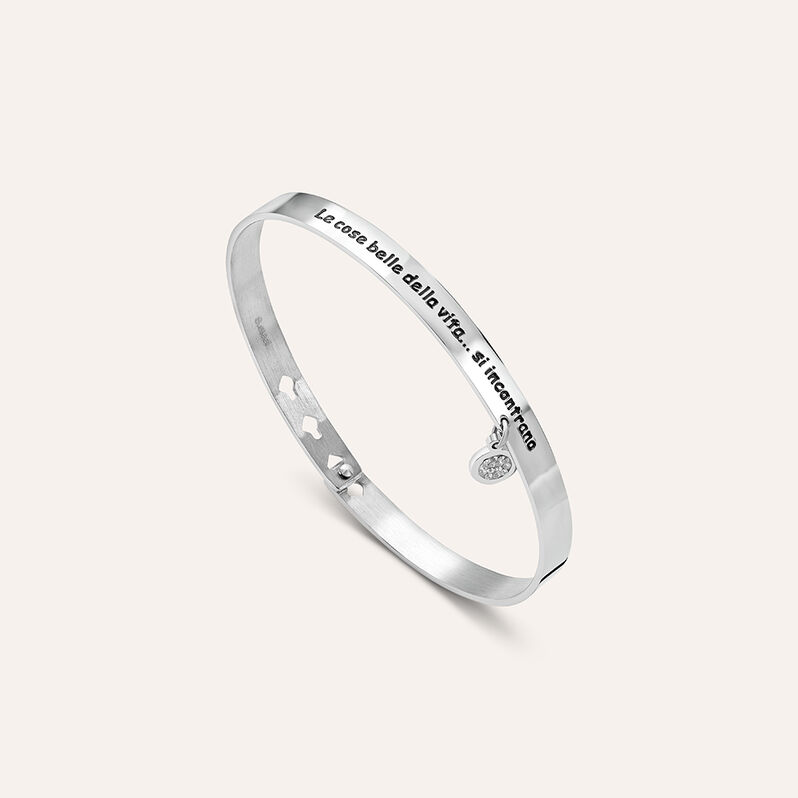 Bangle Sunrise Acciaio Cristallo - Spannringe Damen | OROVIVO