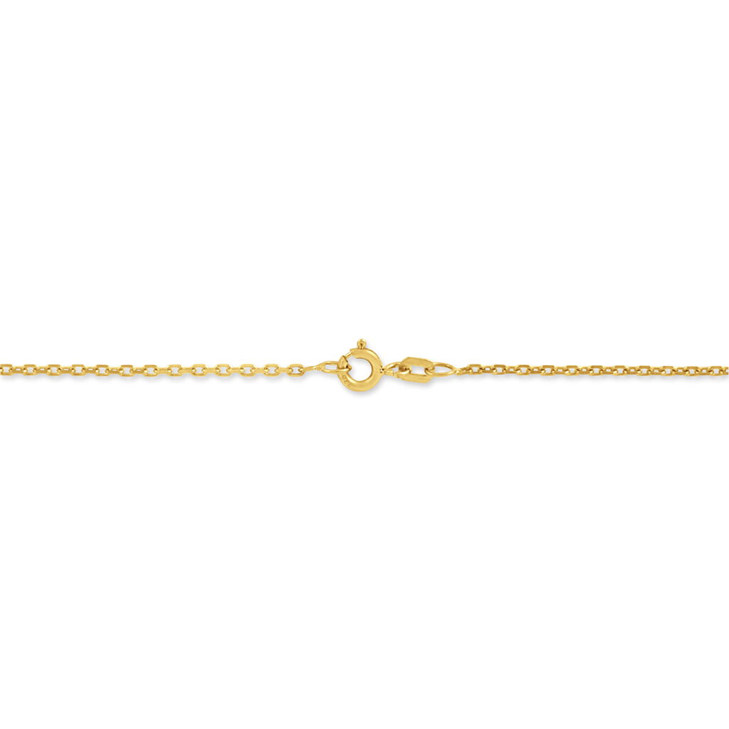Damen Ankerkette Gold 375 Diamantiert  - Halsketten Damen | OROVIVO