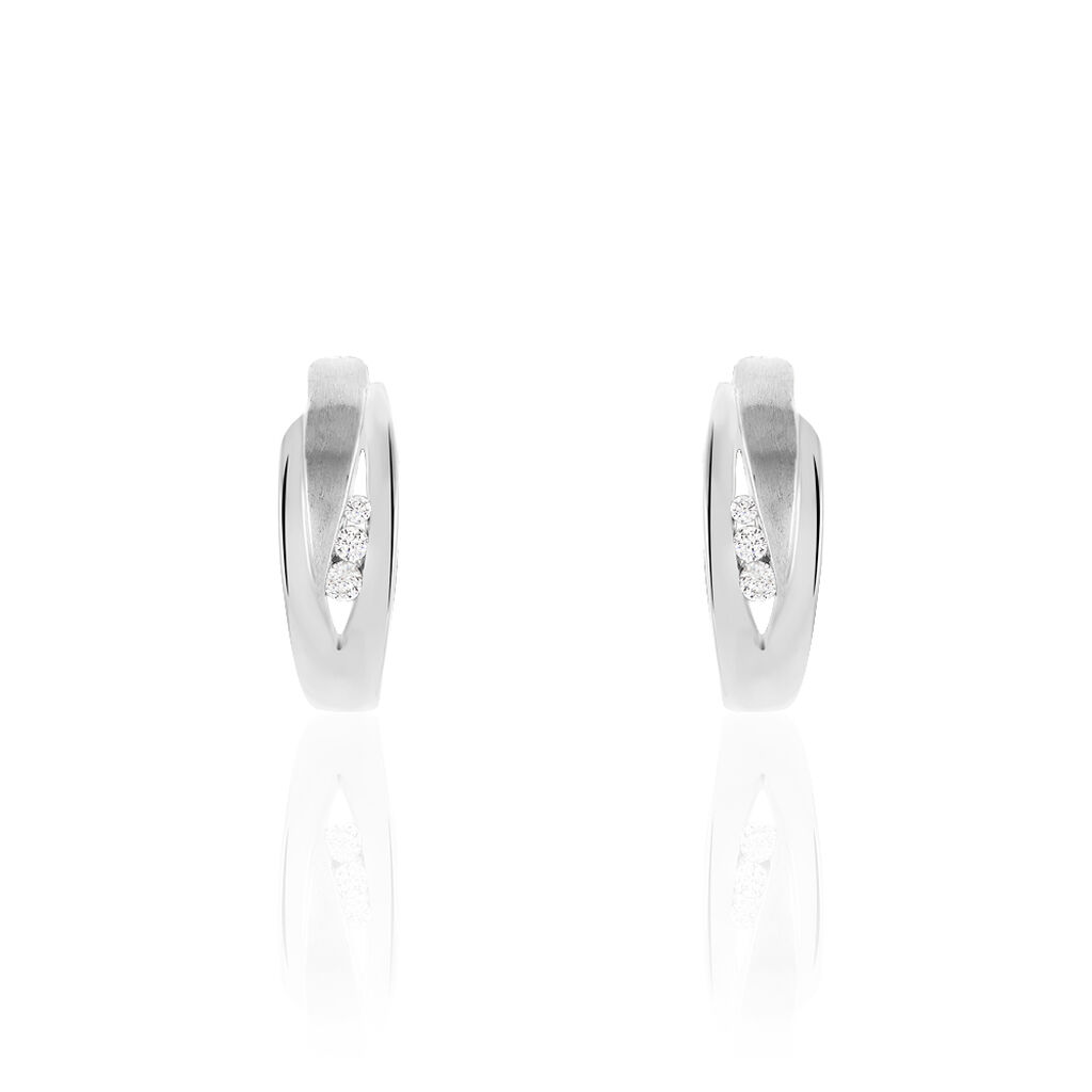 Damen Creolen Silber 925 Zirkonia  - Creolen Damen | OROVIVO