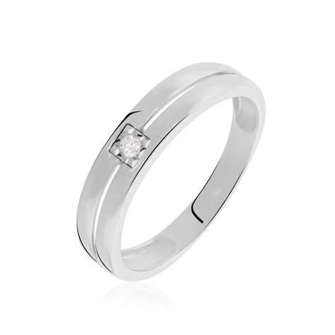 Damen Ring Weißgold 375 Diamant 0,03ct Viereck Vienna  - Verlobungsringe Damen | OROVIVO