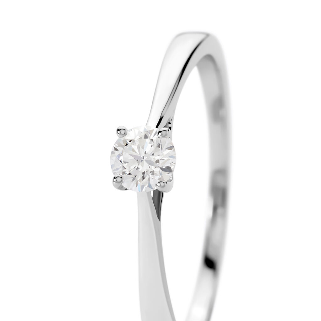 VICTORIA Damen Ring Wei&szlig;gold 585 (14 Karat) Diamant Wei&szlig; 0,26 ct