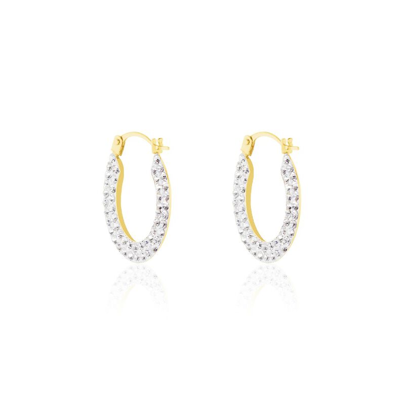 Créoles Or Jaune Howayda Cristal - Spannringe Damen | OROVIVO