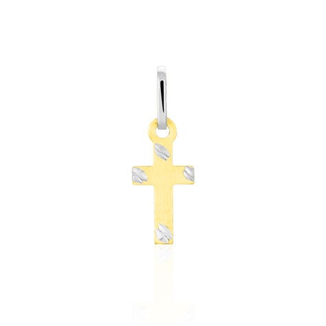 Kreuz Anhänger Silber 925 Bicolor Gold Silber Tamar - Schmuckanhänger Unisex | OROVIVO