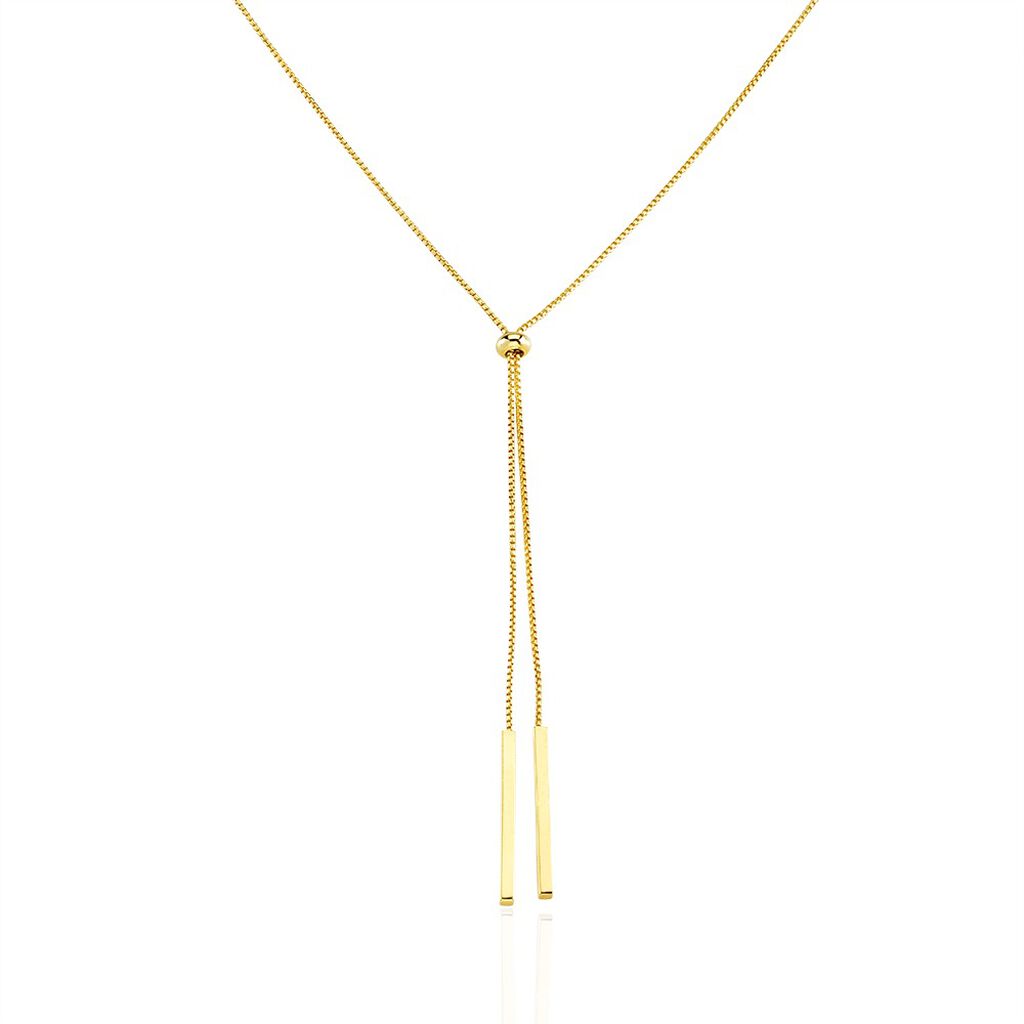 SEVDA Damen Collier Silber vergoldet 925 Balken B 1 mm - Halsketten Damen | OROVIVO