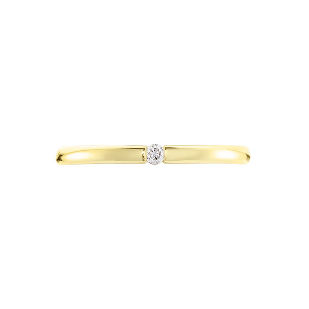 Graz Damen Ring Gold 375 (9 Karat) Diamant Wei&szlig; 0,03 ct B 1,8 mm